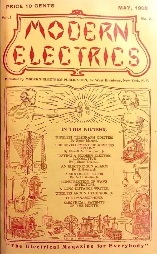 Co bylo v časopise Modern Electrics v květnu&nbsp;1908?